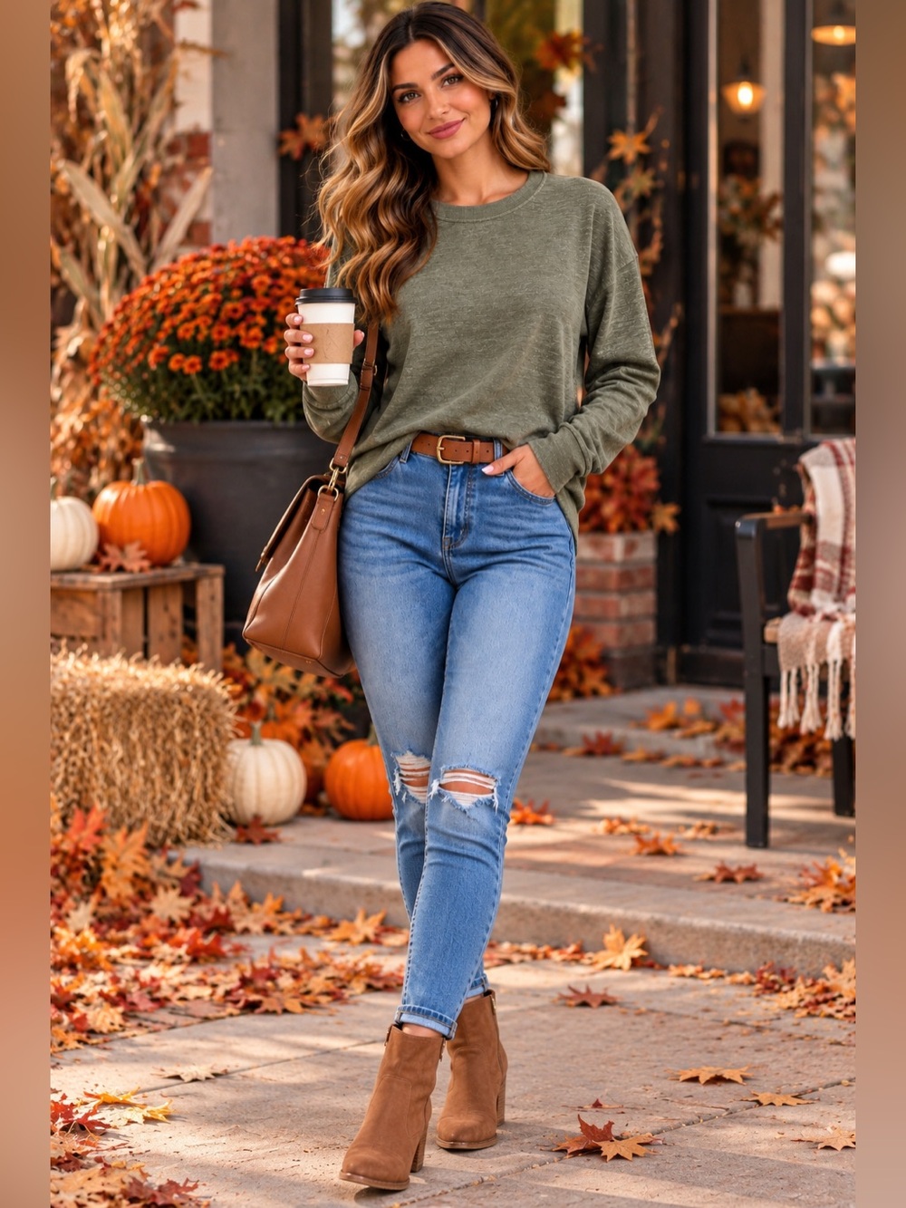Olive Long Sleeve- Double Zero